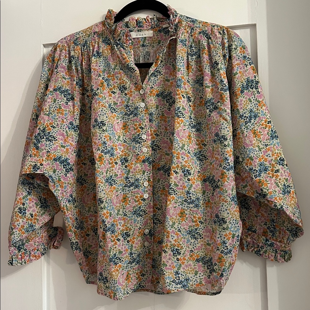 Doen Rose Top Cream Lady Bird Floral